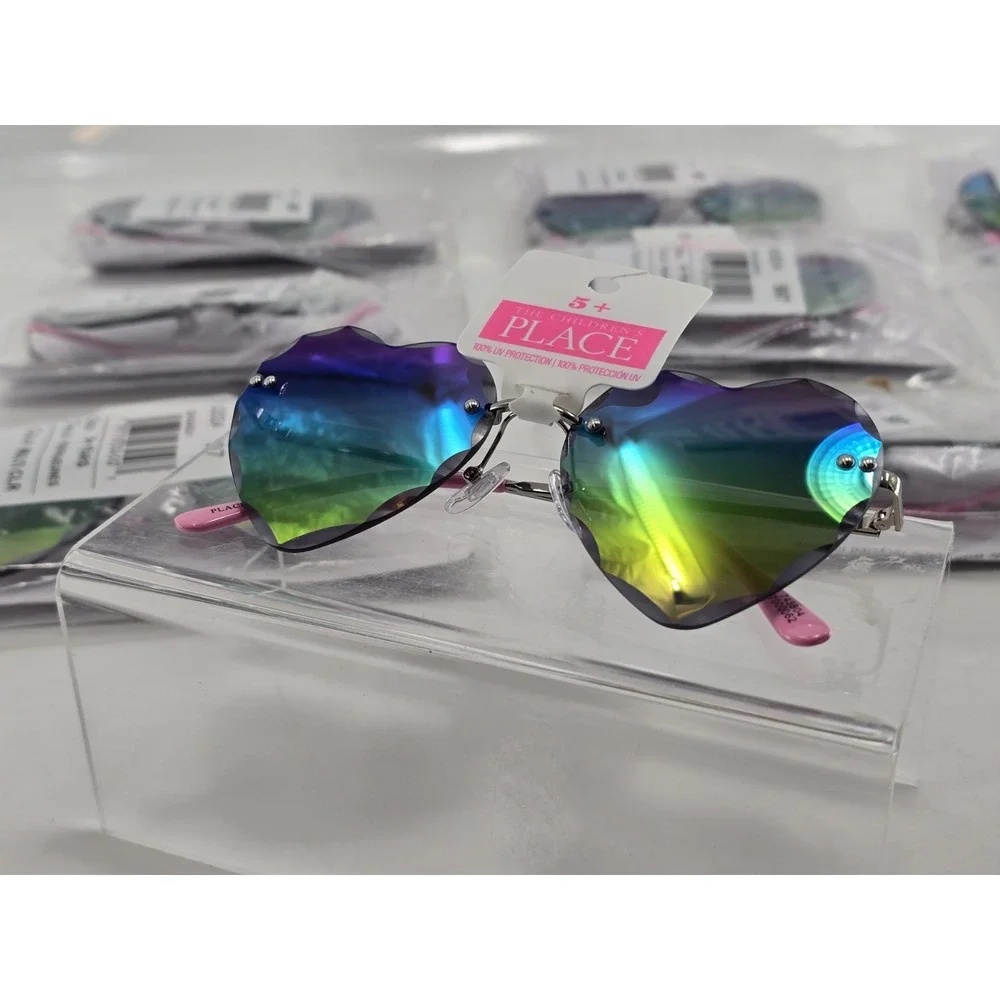 11 Lot Of The Children's Place Multi-Color Beaveled Heart UV Sunglasses-Youth 5+